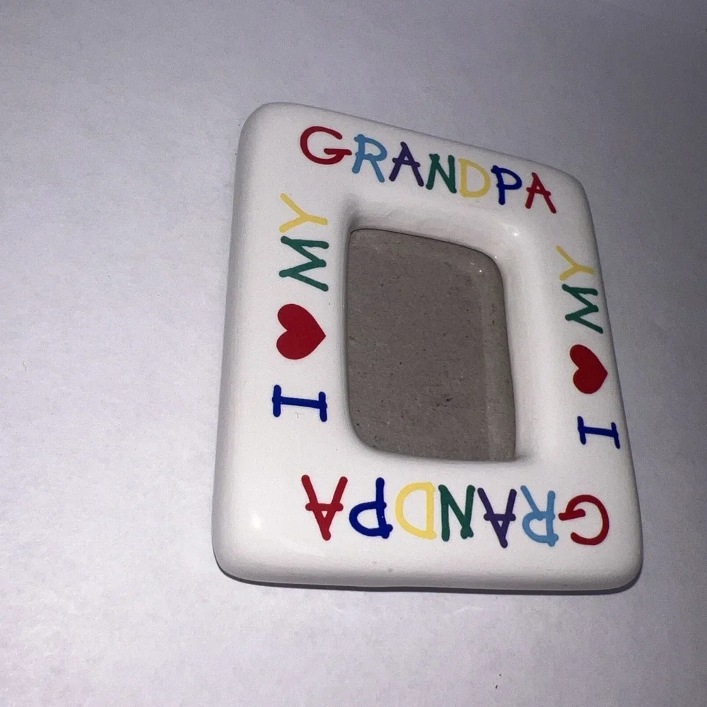 Vintage I Love My Grandma And Grandpa Picture‎ Frames Fridge Magnets Set